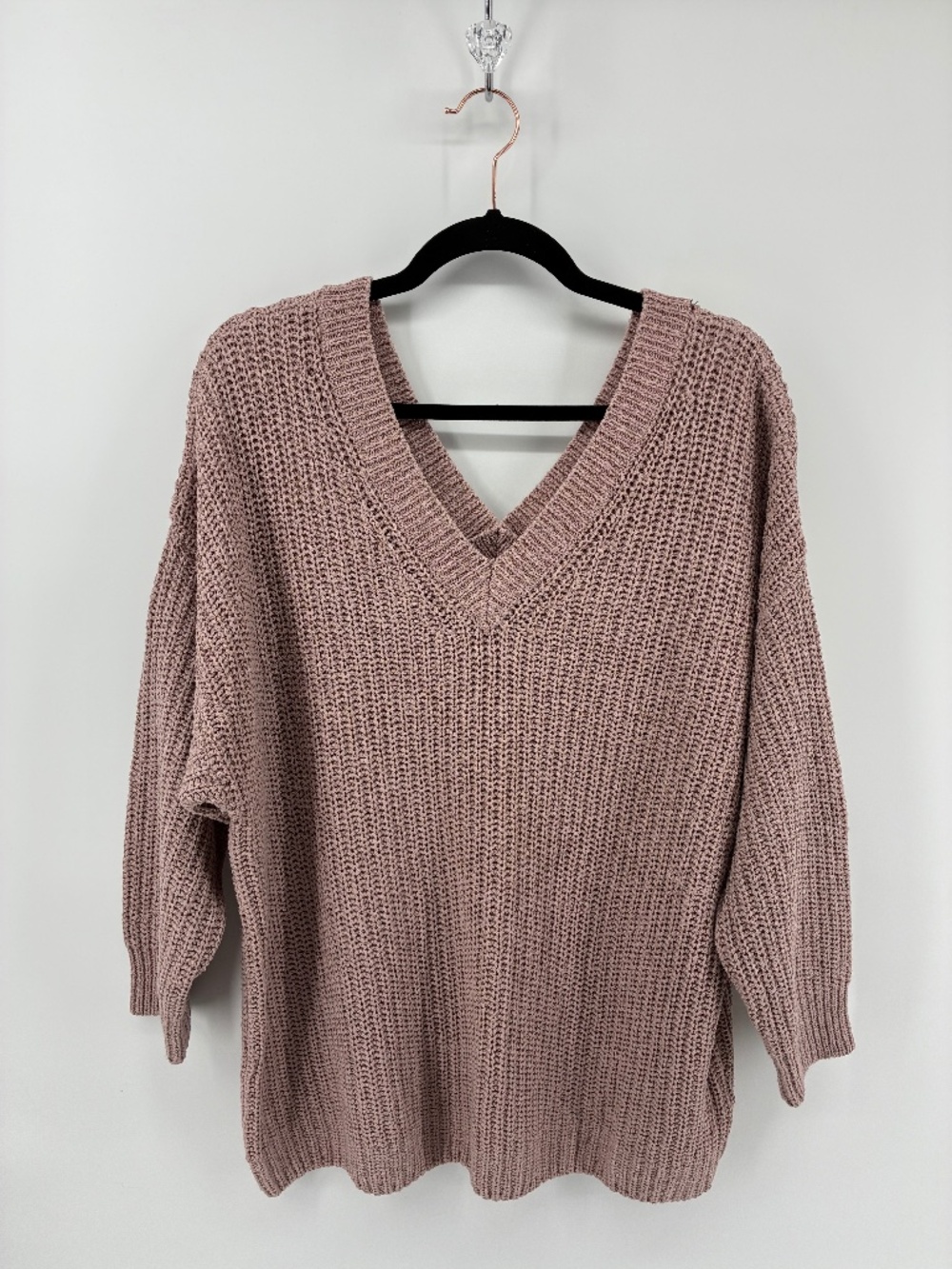 Suzy Shier Pink V-Neck Sweater